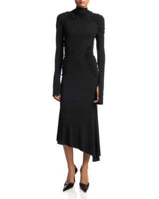 Long Sleeve Gathered Dress