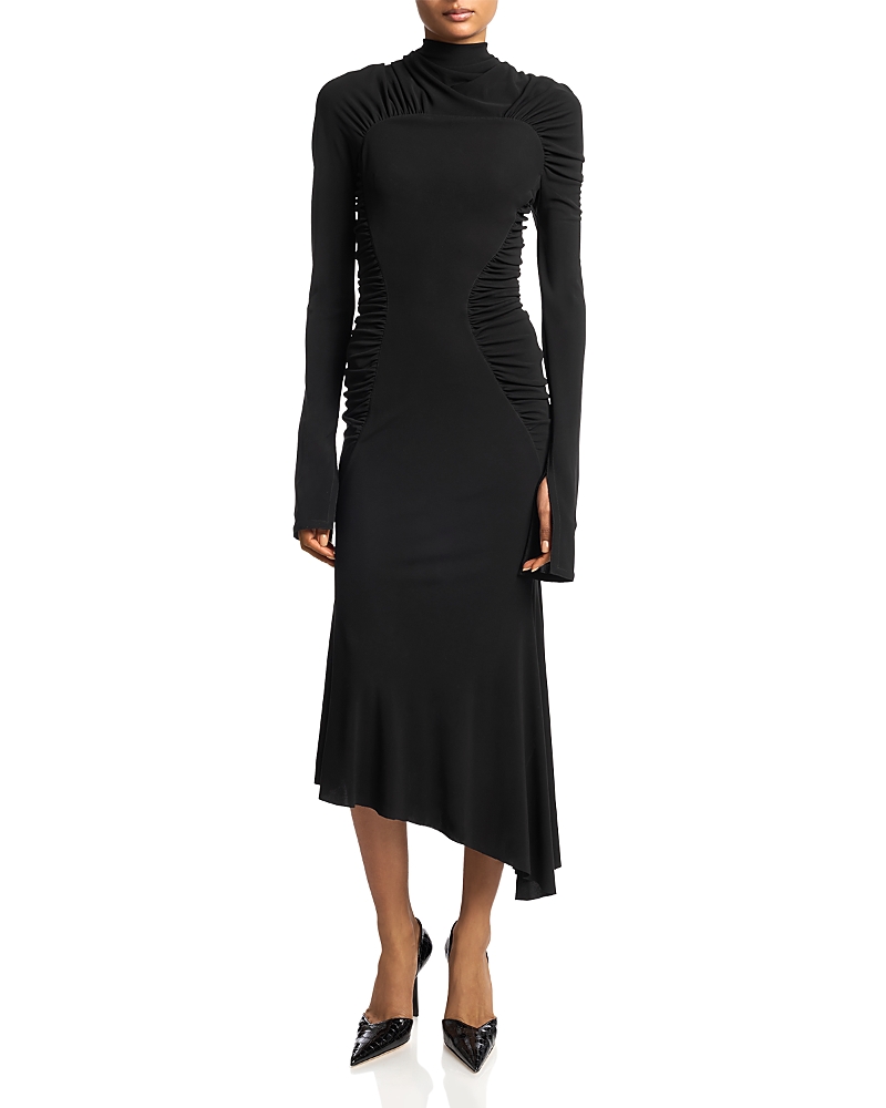 Victoria Beckham Long Sleeve Gathered Dress