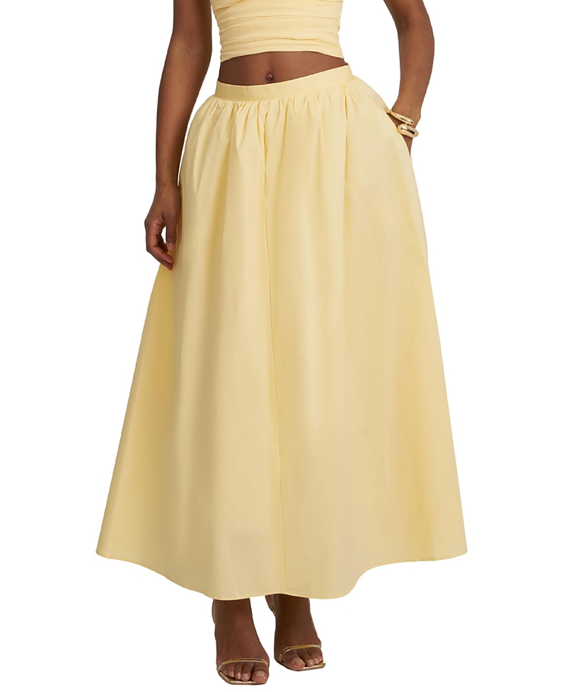 Miss Circle Wina Cotton Poplin Low-Waisted Maxi Skirt