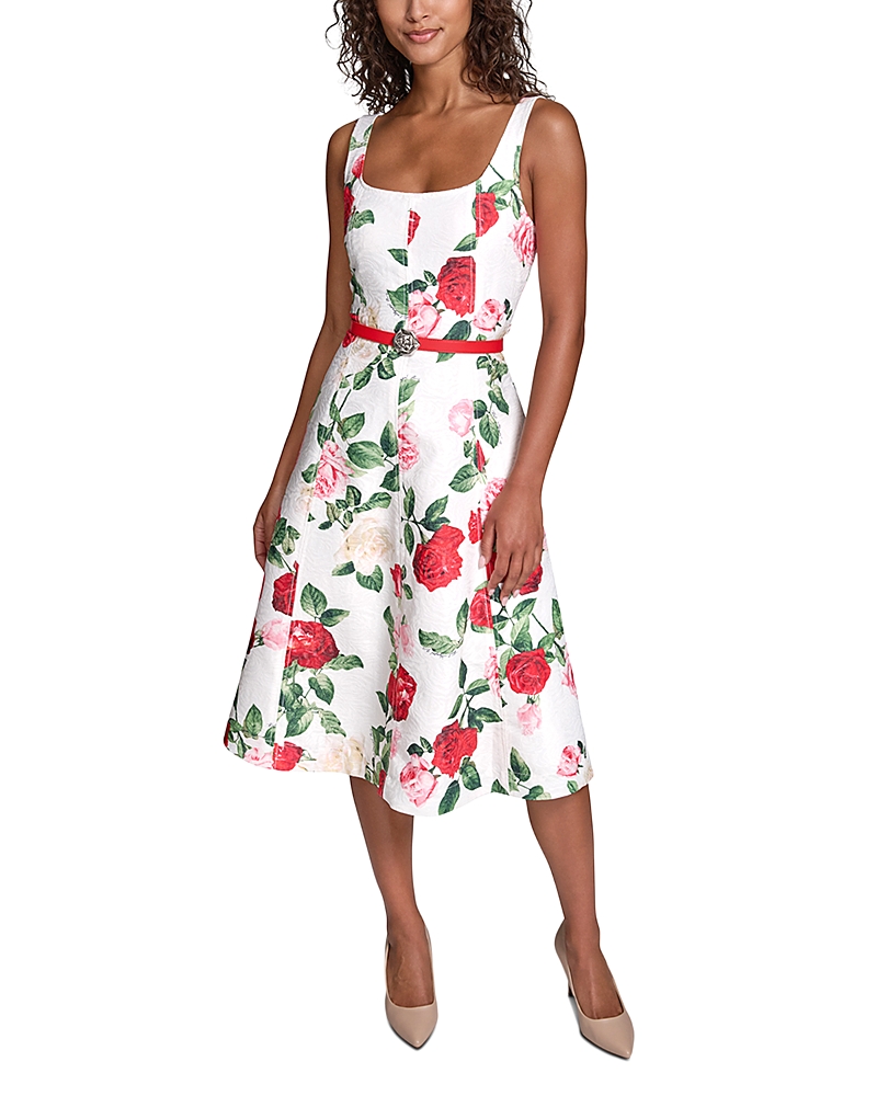 Karl Lagerfeld Paris Brocade Midi Dress