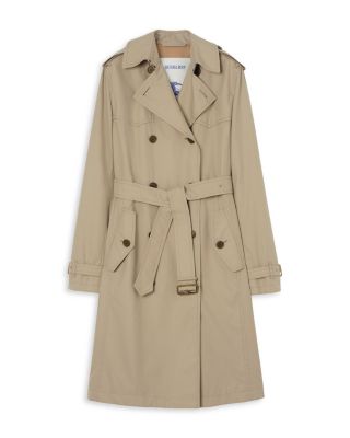 Long Silk Lined Tropical Gabardine Foxfield Trench Coat