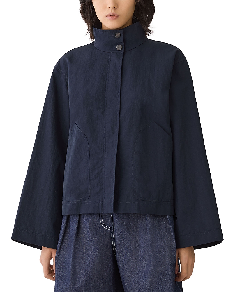 Lafayette 148 New York Funnel Neck Wide Sleeve Jacket