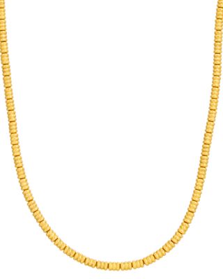 18K & 24K Yellow Gold Vertigo Tube Link Collar Necklace, 16"