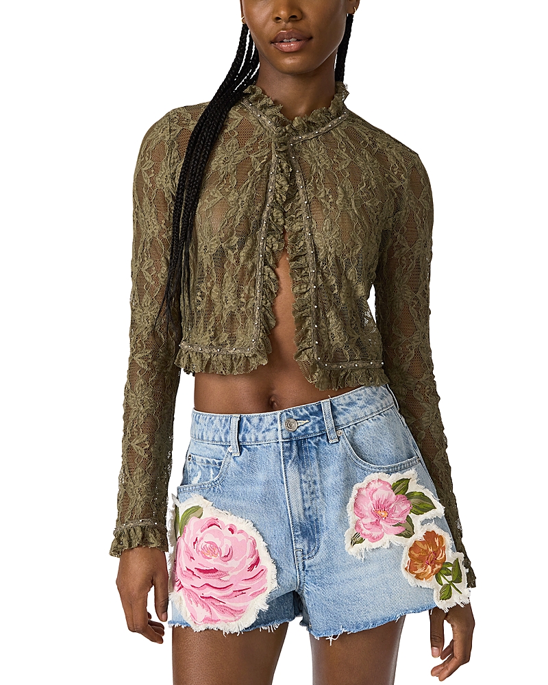 Steve Madden Linden Lace Long Sleeve Cardigan