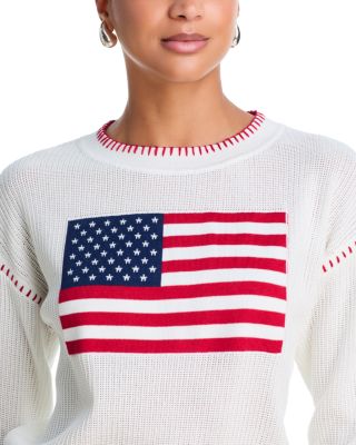 AQUA Whipstitch Flag Sweater - Exclusive | Bloomingdale's Women