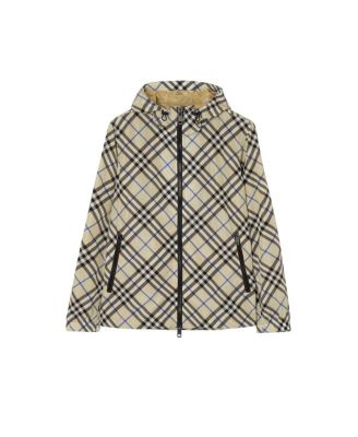 Check Nylon Hooded Jacket