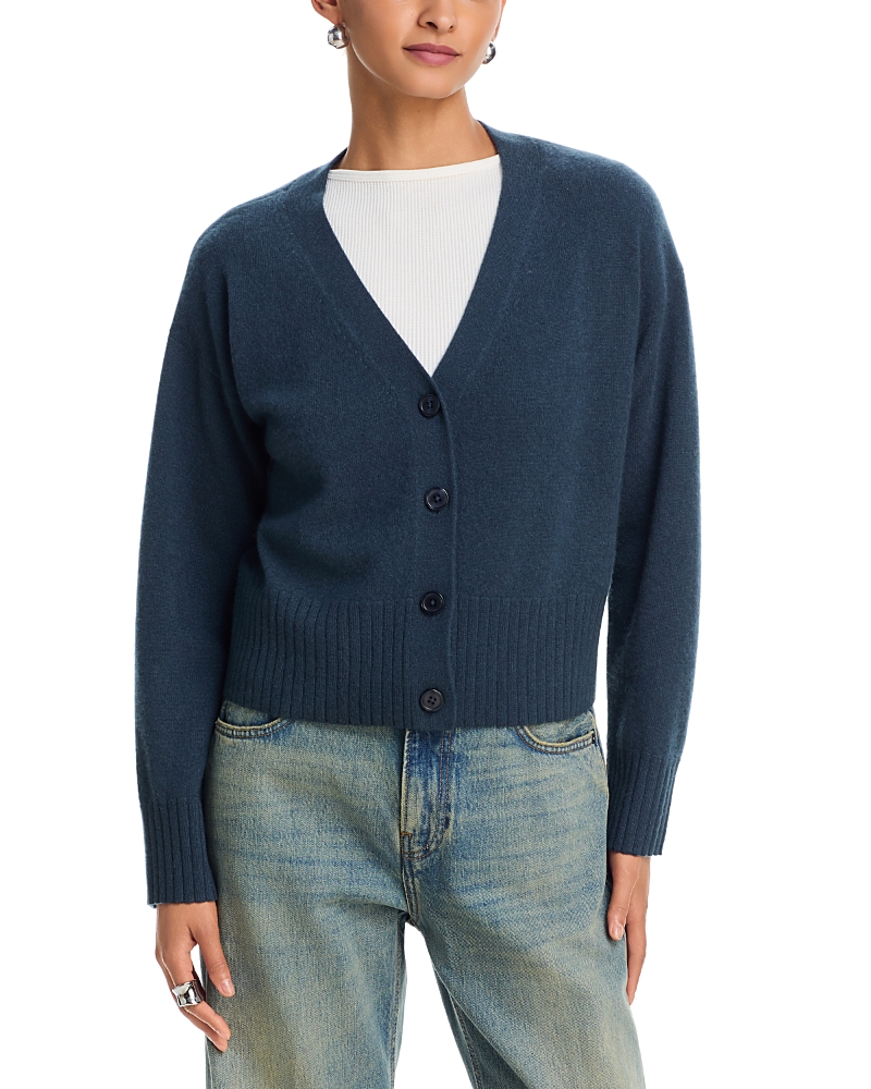 Aqua 100% Cashmere V Neck Cardigan - Exclusive