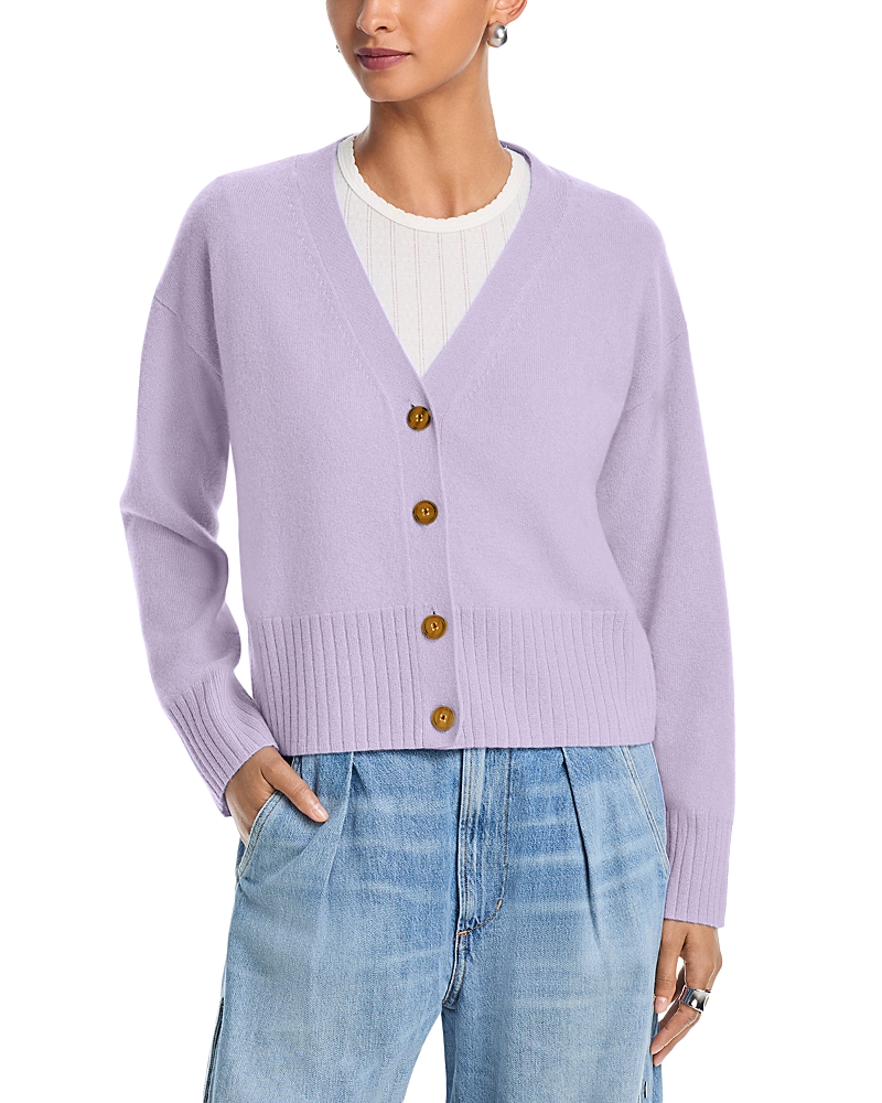 Aqua 100% Cashmere V Neck Cardigan - Exclusive