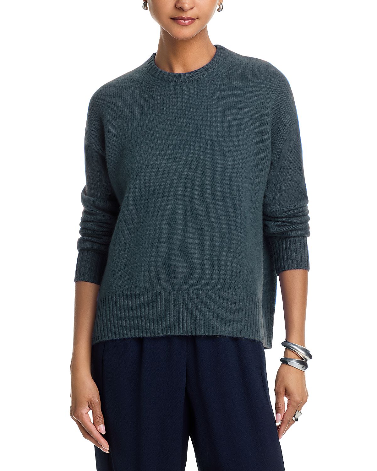 Aqua 100% Cashmere Crewneck Sweater - Exclusive