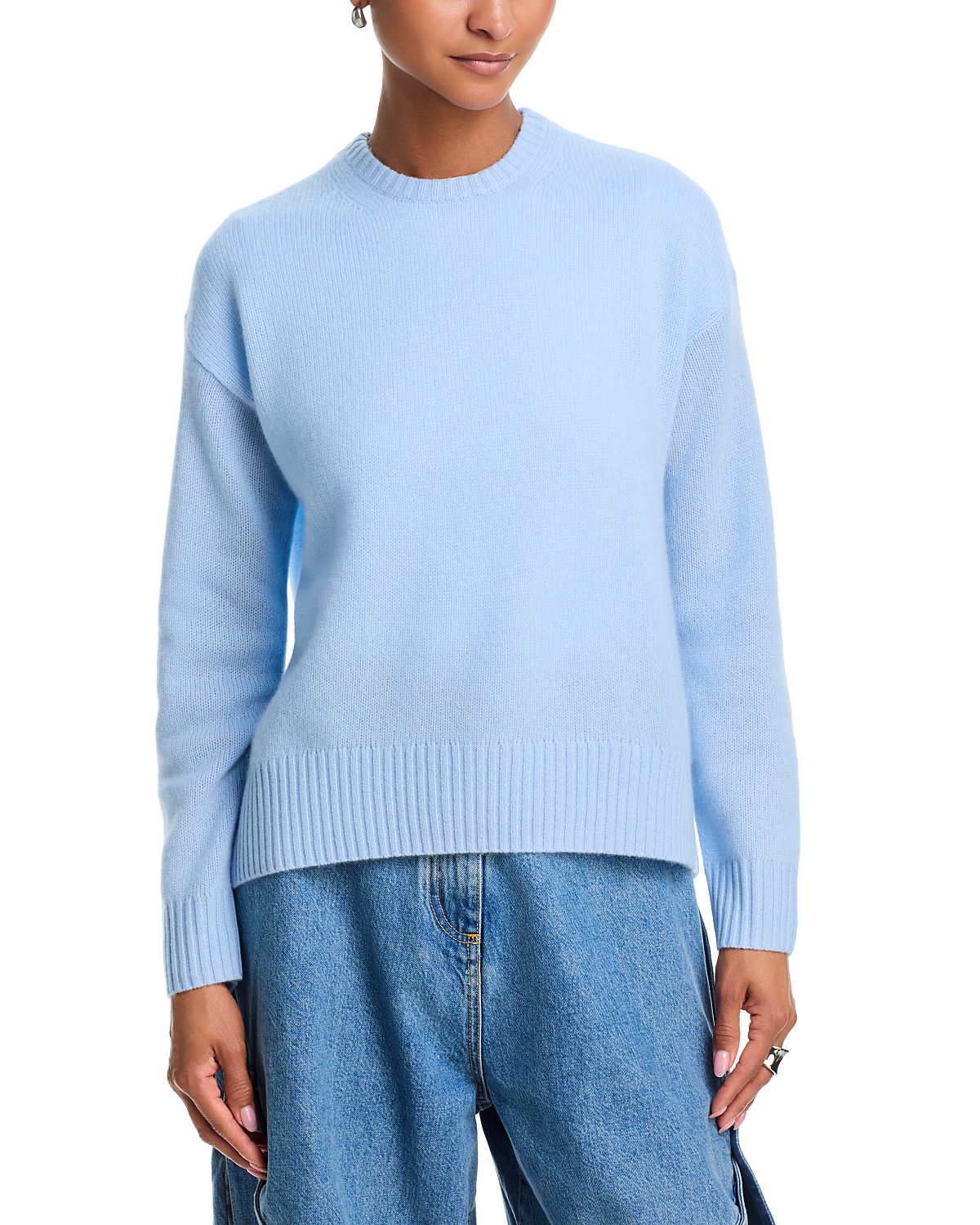 Aqua 100% Cashmere Crewneck Sweater - Exclusive