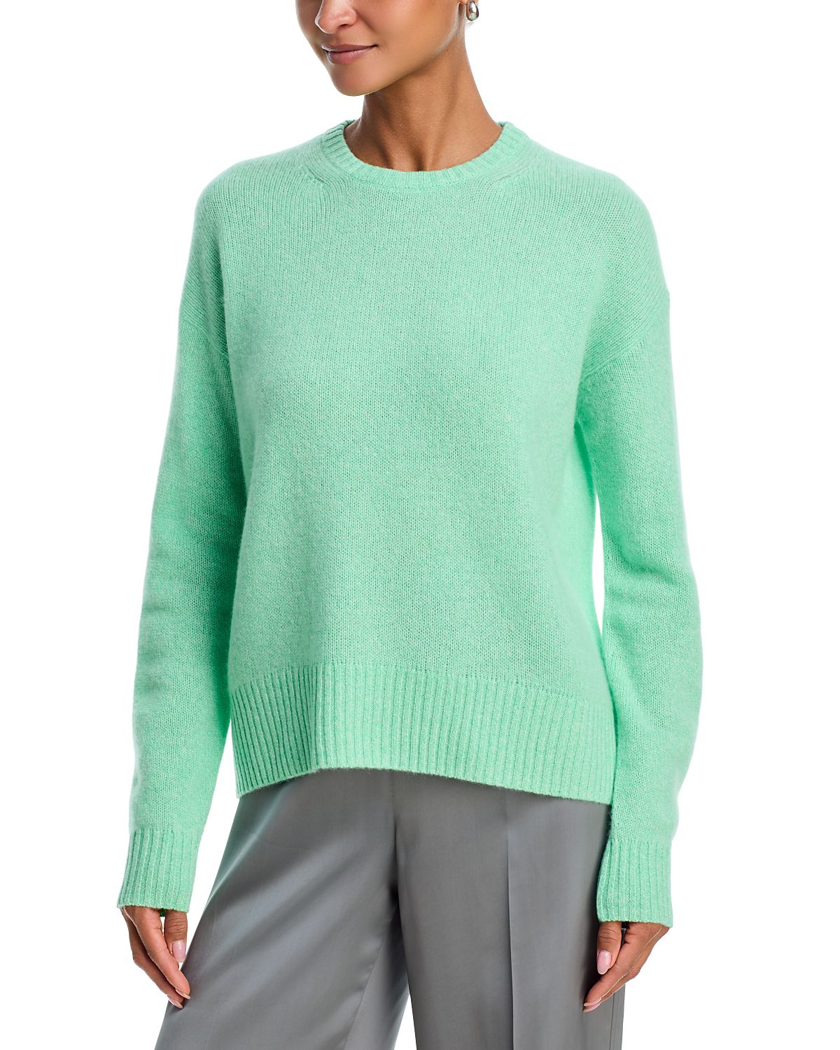 Aqua 100% Cashmere Crewneck Sweater - Exclusive