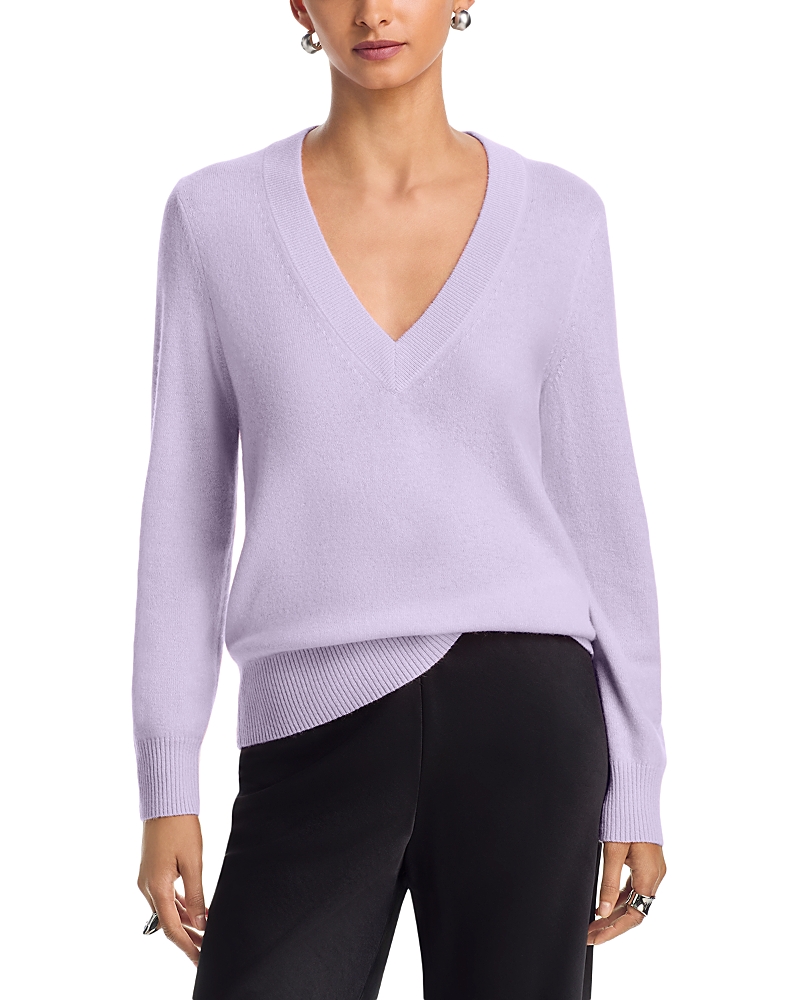 Aqua 100% Cashmere V Neck Sweater - Exclusive