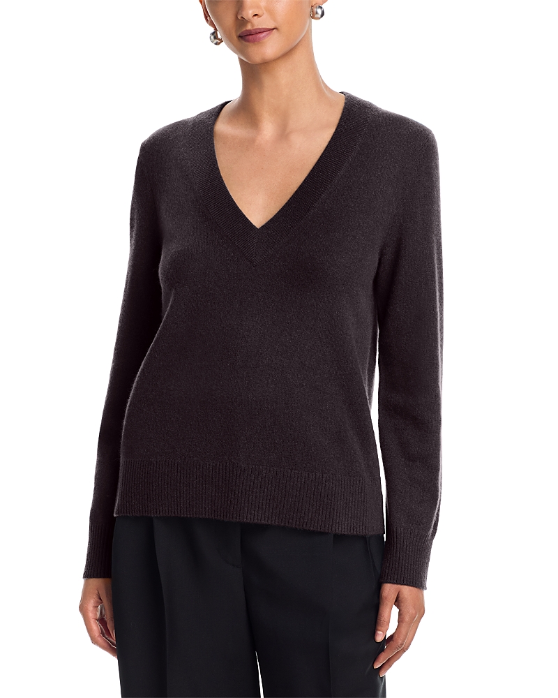 Aqua 100% Cashmere V Neck Sweater - Exclusive