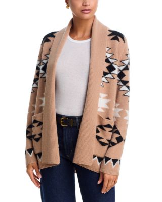 Aqua 100% Cashmere Aztec Cardigan - Exclusive In Multi