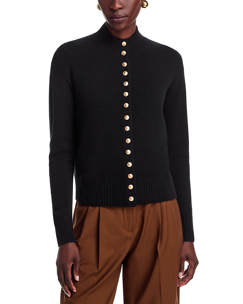 C by Bloomingdale's Cashmere 100% Cashmere Mock Neck Cardigan