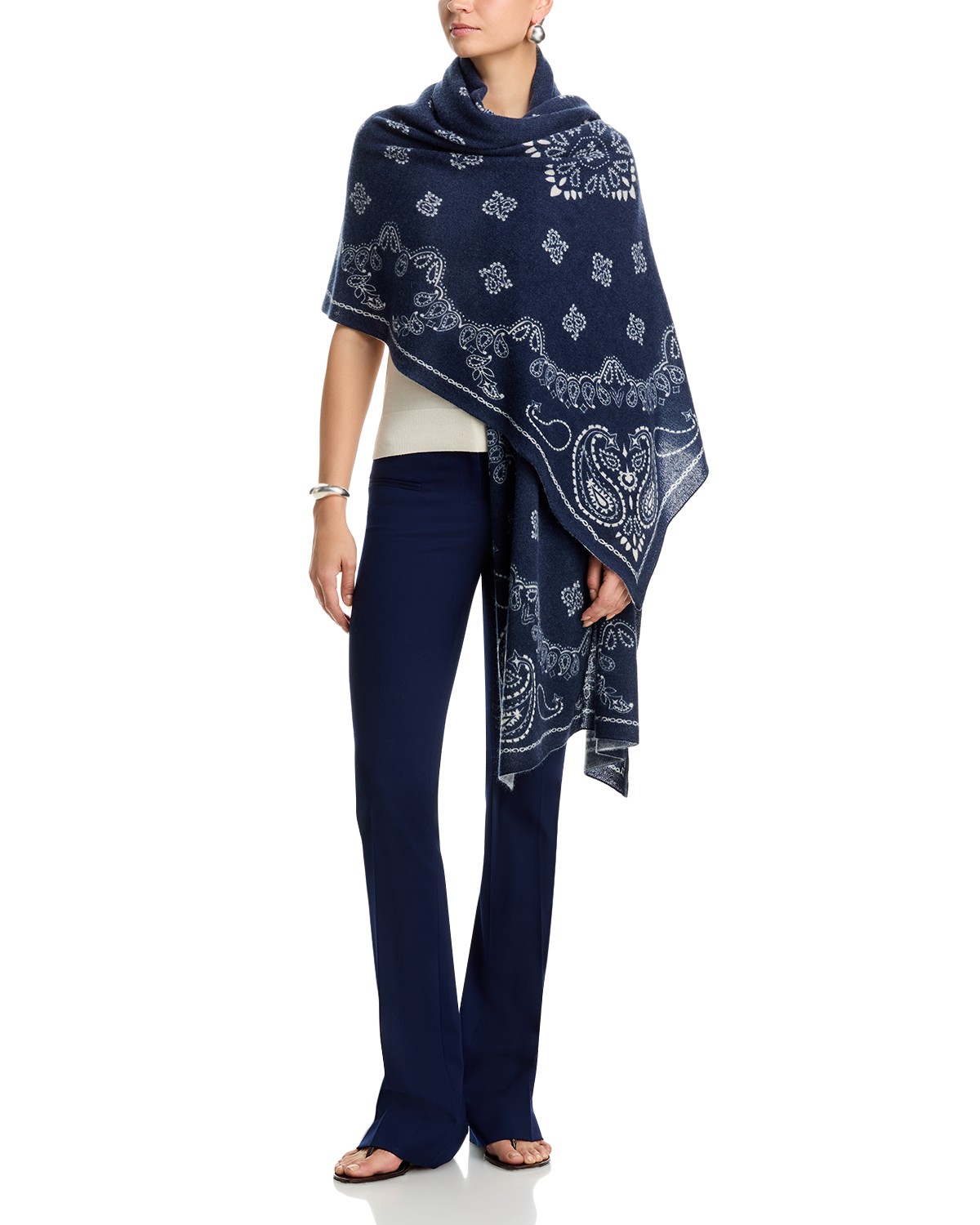 100% Cashmere Bandana Travel Wrap - Exclusive