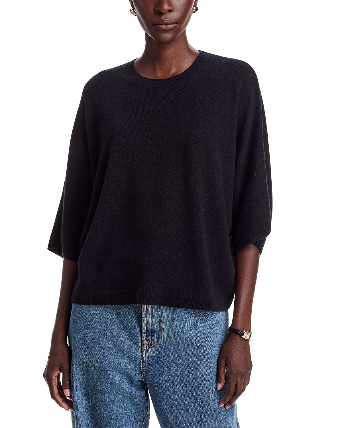 C by Bloomingdale's Cashmere Crewneck Poncho Sweater - Exclusive