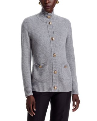 100% Cashmere Rib Knit Cardigan - Exclusive