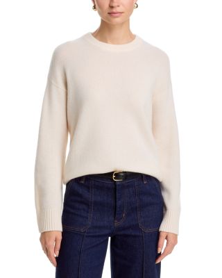 C by Bloomingdale's Cashmere Cashmere Drop Shoulder Crewneck Sweater - Exclusive