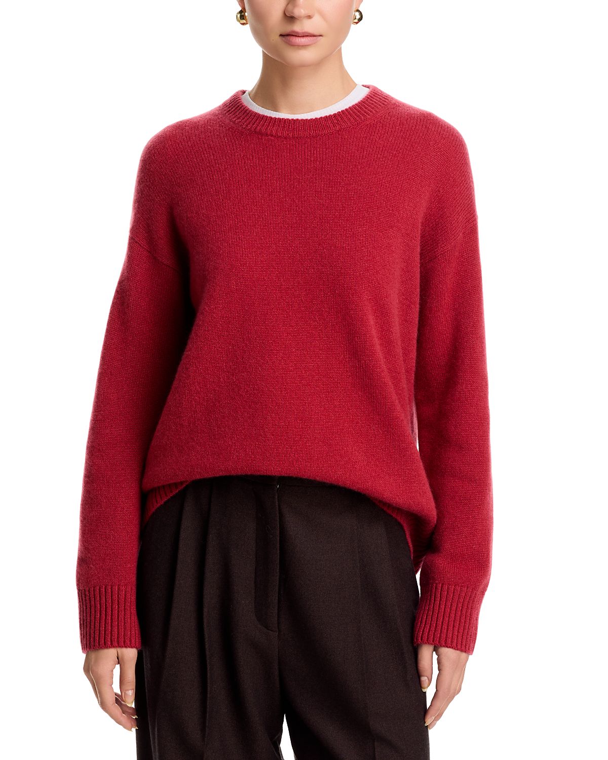C by Bloomingdale's Cashmere Cashmere Drop Shoulder Crewneck Sweater - Exclusive