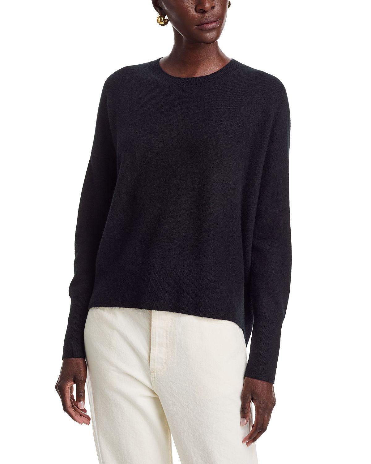 C by Bloomingdale's Cashmere Drop Shoulder Crewneck Cashmere Sweater - Exclusive