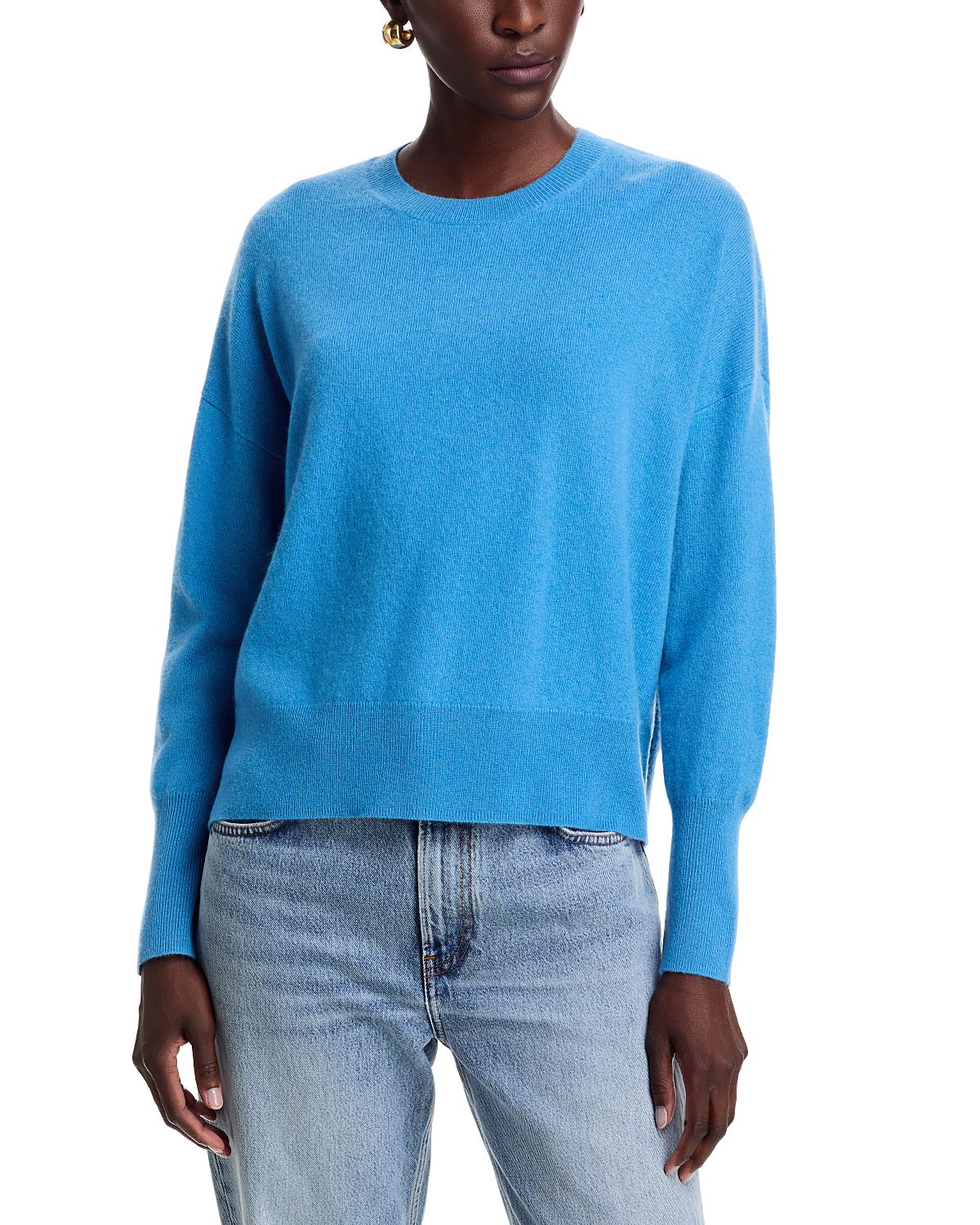 C by Bloomingdale's Cashmere Drop Shoulder Crewneck Cashmere Sweater - Exclusive