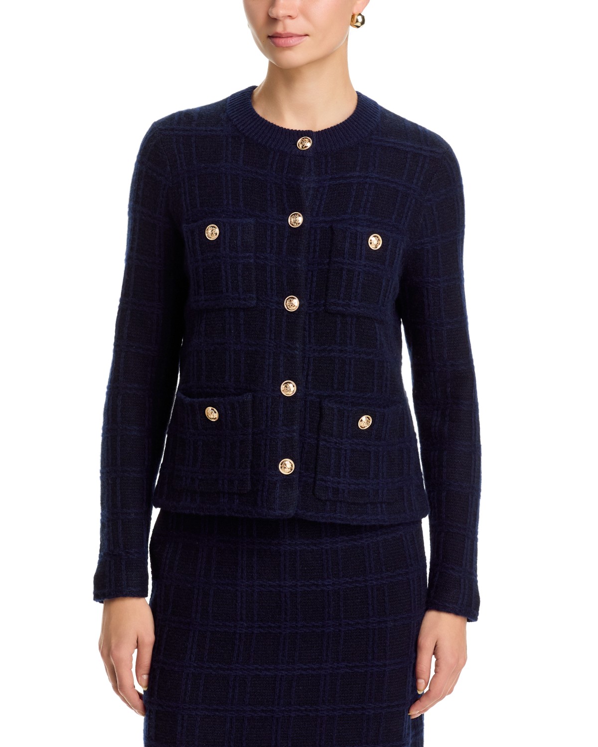 100% Cashmere Crewneck Cardigan Sweater - Exclusive