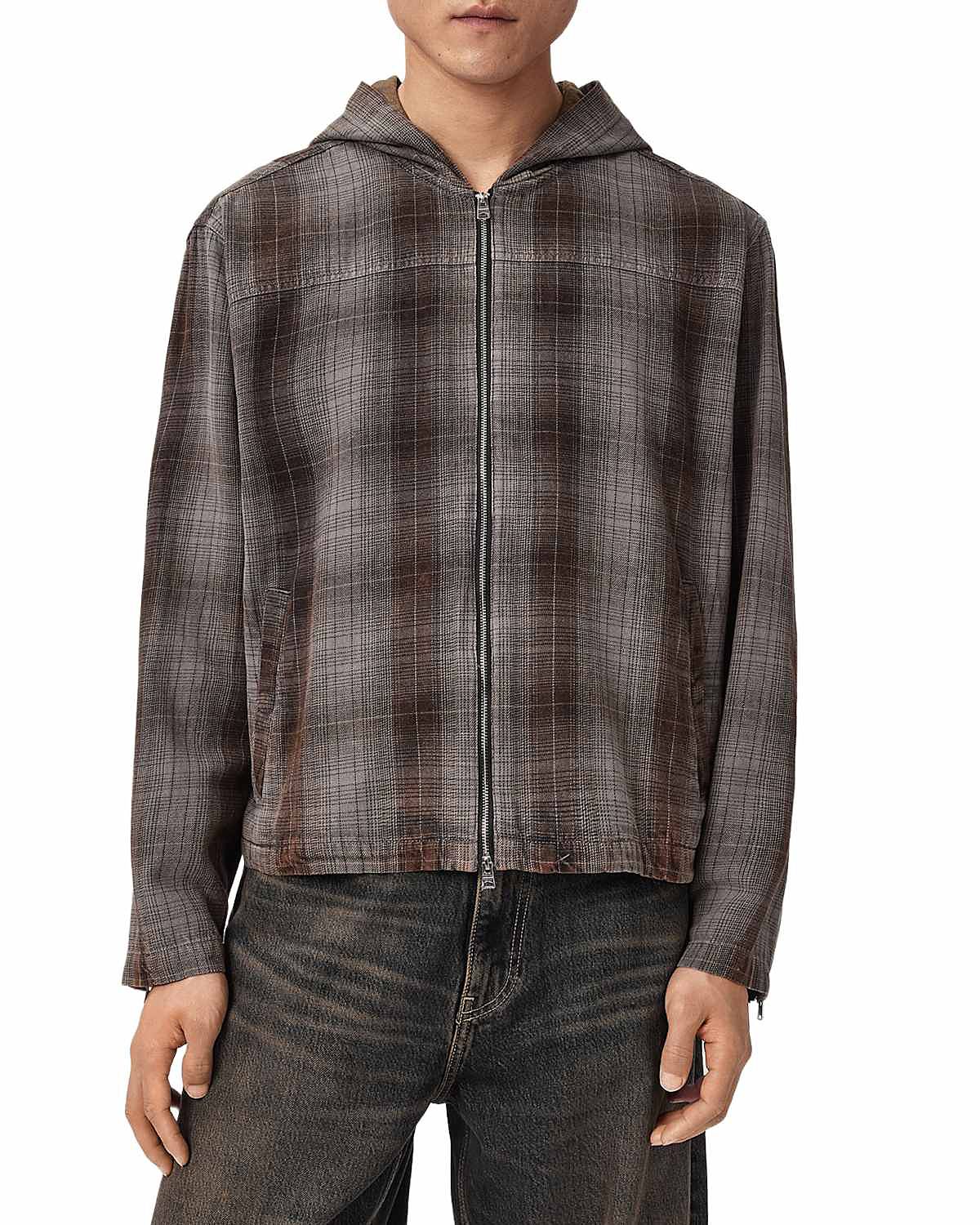 Allsaints Santos Hooded Check Shirt