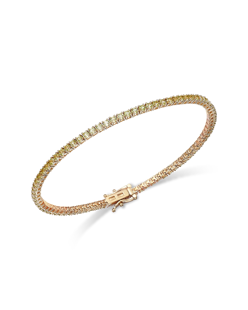 Bloomingdale's Fine Collection Gemstone Tennis Bracelet in 14K Yellow Gold · OS