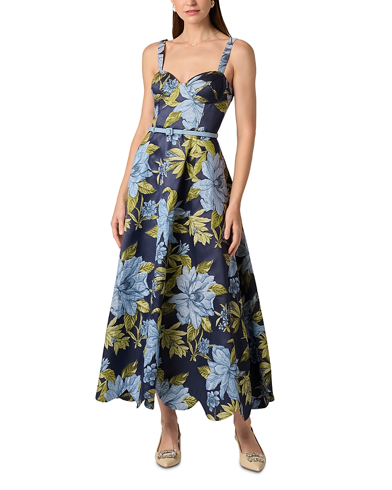 Aidan Mattox Jacquard Midi Dress