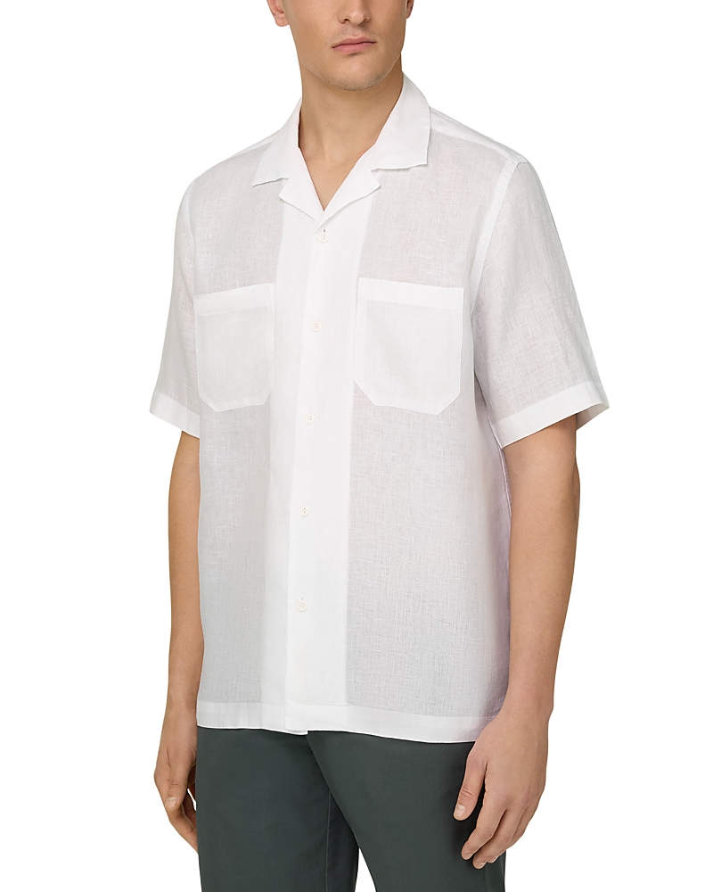 Boggi Milano Linen Camp Collar Shirt
