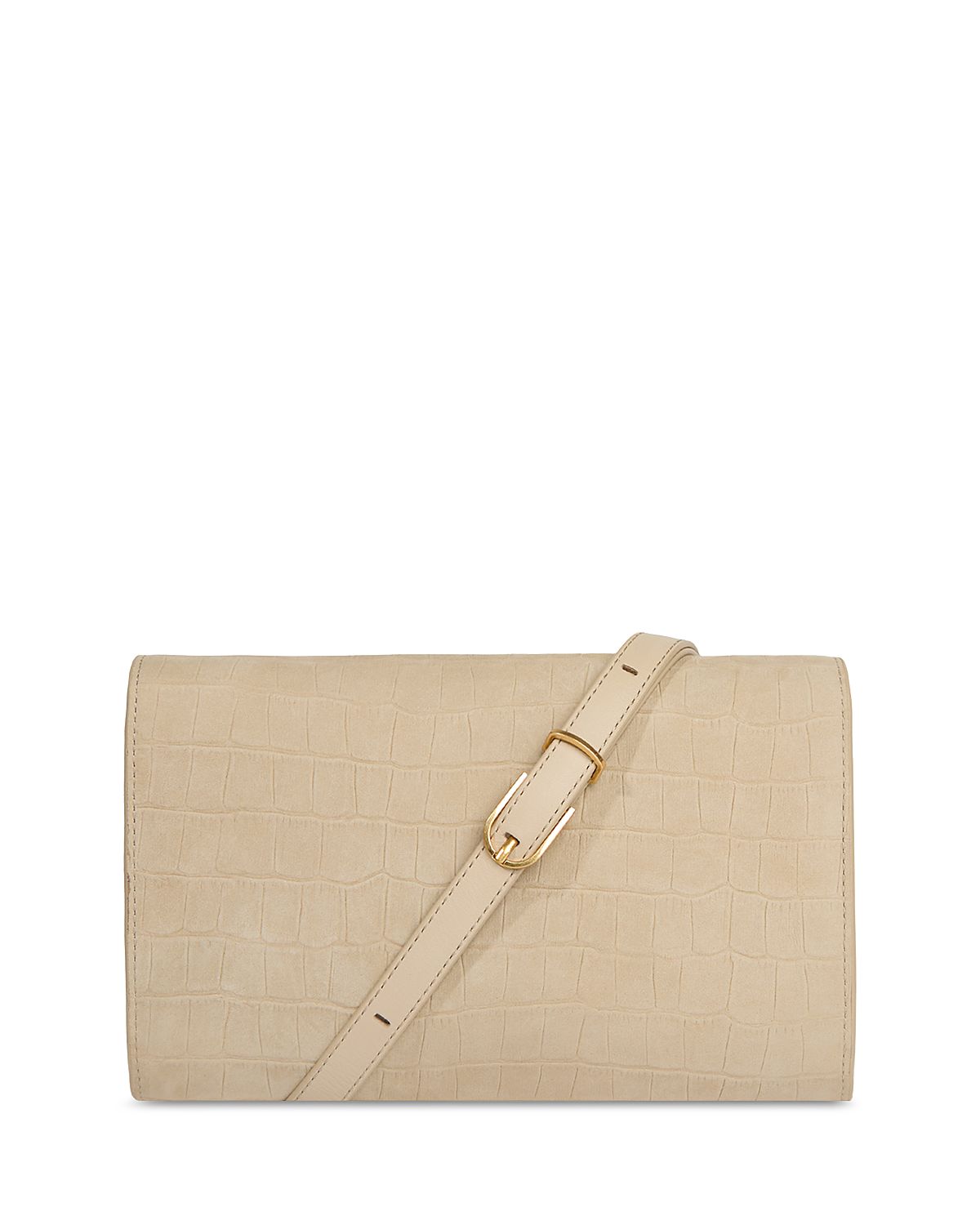 Vince Embossed Leather Wallet Crossbody