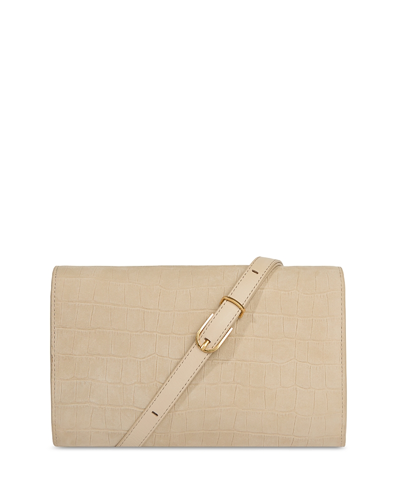 Vince Embossed Leather Wallet Crossbody