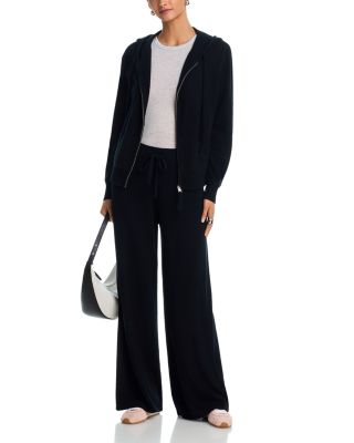 100% Cashmere Zip Hoodie Sweater & Wide Leg Pants - Exclusive