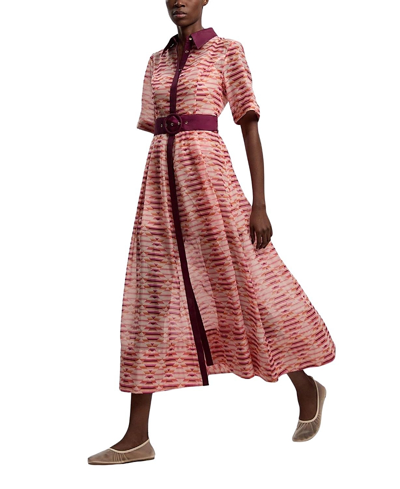 Karen Millen Short Sleeve Midi Shirt Dress
