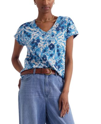 Seasalt Cornwall — Seasalt Cornwall Studio Glass V-Neck Jersey T-Shirt