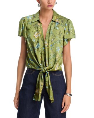Windswept Floral Flutter Sleeve Marianna Top