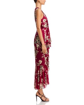 Hand Sketched Floral Cyrus Dress - thumbnail 5