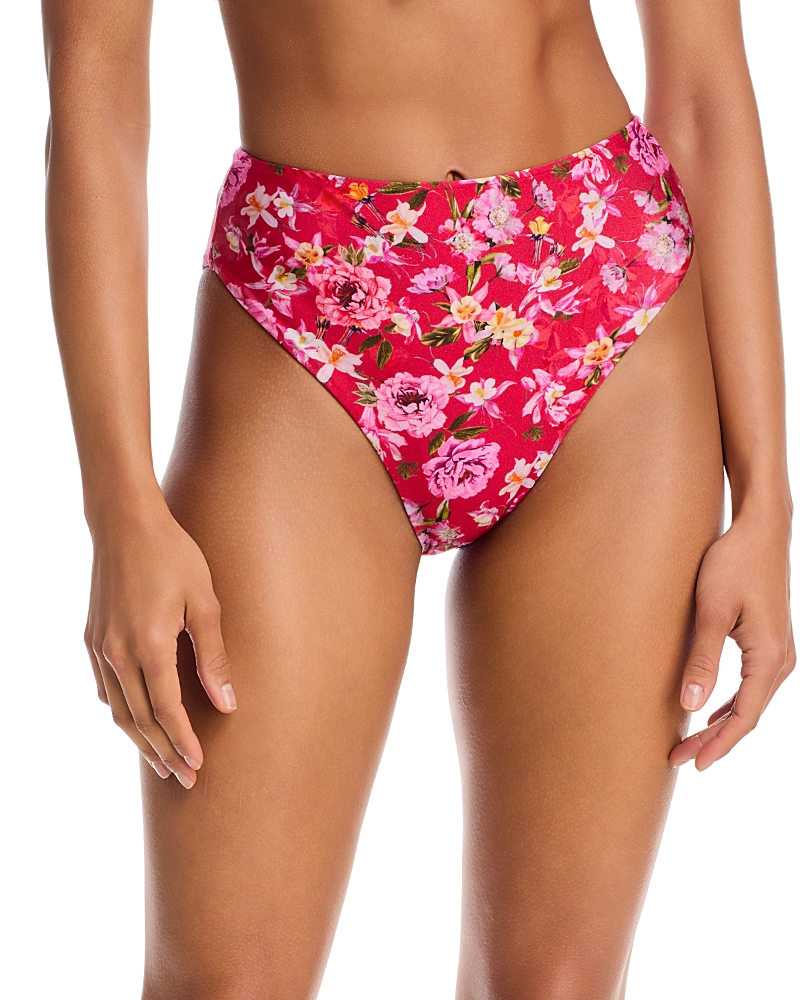 Patbo Peony Print High Waist Bikini Bottom