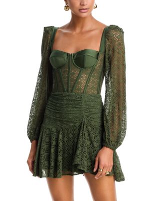 Sirena Mesh Long Sleeve Mini Dress