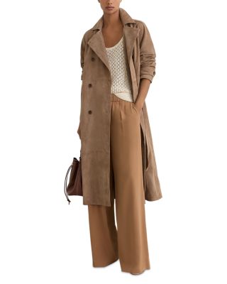Ester Leather Trench Coat 