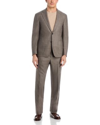 M&eacute;lange Brushed Wool Slim Fit Suit Separates