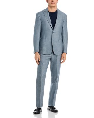 Wool, Silk & Linen Brushed Solid Slim Fit Suit Separates