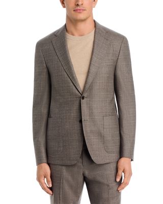 M&eacute;lange Brushed Regular Fit Suit Jacket