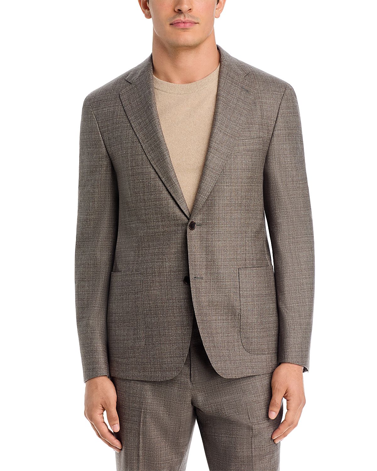 Vince Melange Brushed Regular Fit Suit Jacket