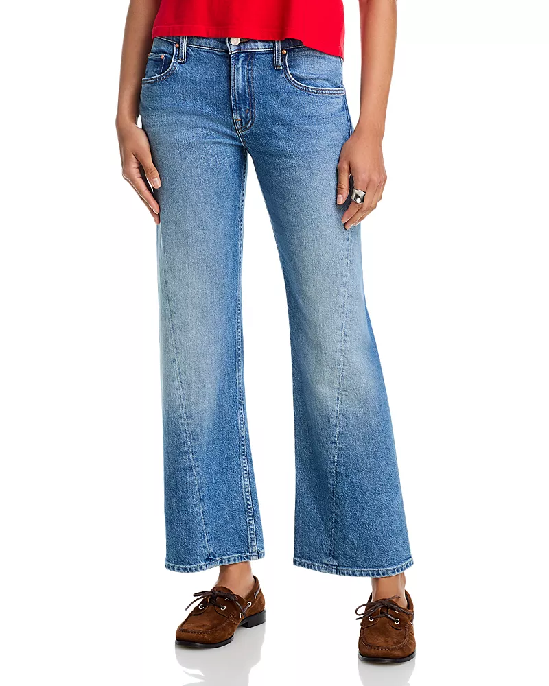 Mother Lil Bookie Twist Skimp Mid Rise Jeans in Just An Animal