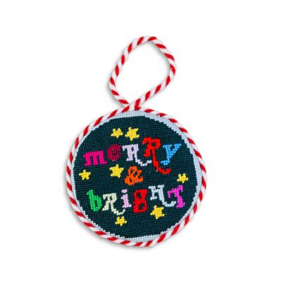 Merry & Bright Needlepoint Ornament