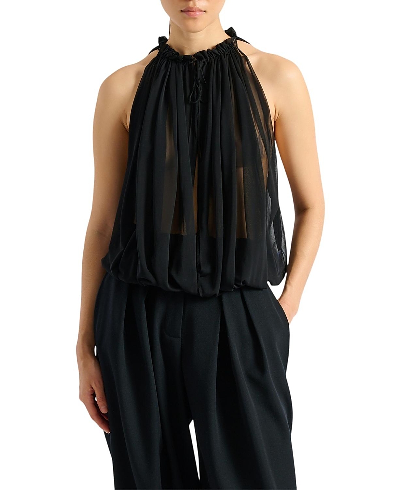 Balmain Sleeveless Muslin Top