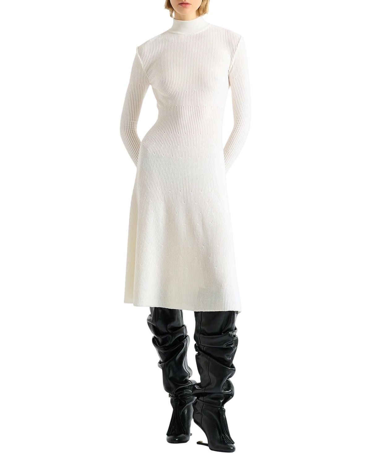 Balmain Long Ribbed Knit Dress