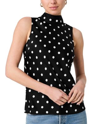 Ennis Polka Dot Sleeveless Bow Top